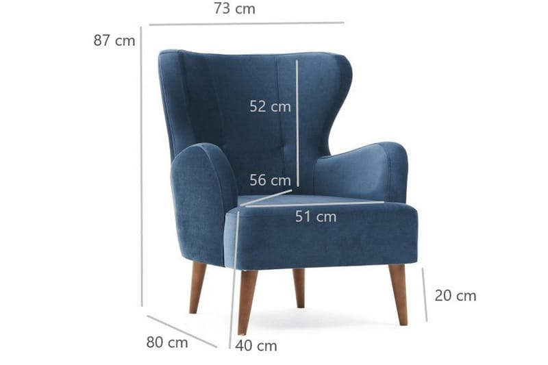 Idaburn Fåtölj - Blå - Möbler - Stolar & fåtöljer - Fåtölj