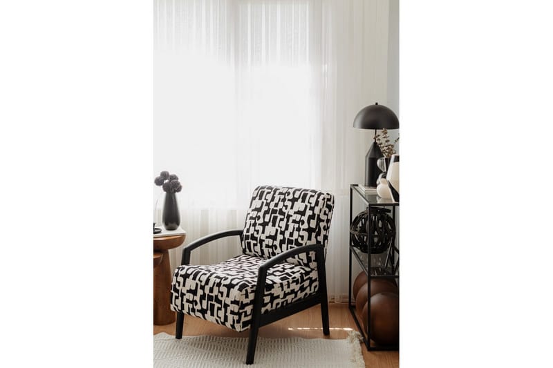 Illen Öronlappsfåtölj - Svart/Vit - Möbler - Stolar & fåtöljer - Fåtölj - Öronlappsfåtölj
