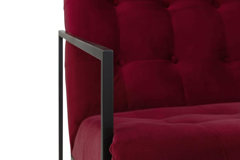 Indy Sammetsfåtölj - Röd/Svart - Möbler - Stolar & fåtöljer - Fåtölj
