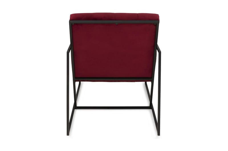 Indy Sammetsfåtölj - Röd/Svart - Möbler - Stolar & fåtöljer - Fåtölj