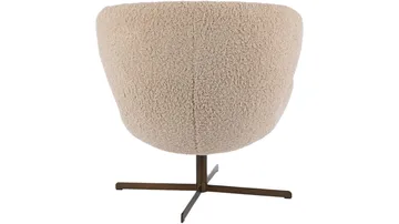 Kevlor Snurrfåtölj - Beige - Möbler - Stolar & fåtöljer - Fåtölj - Fåtölj med fotpall