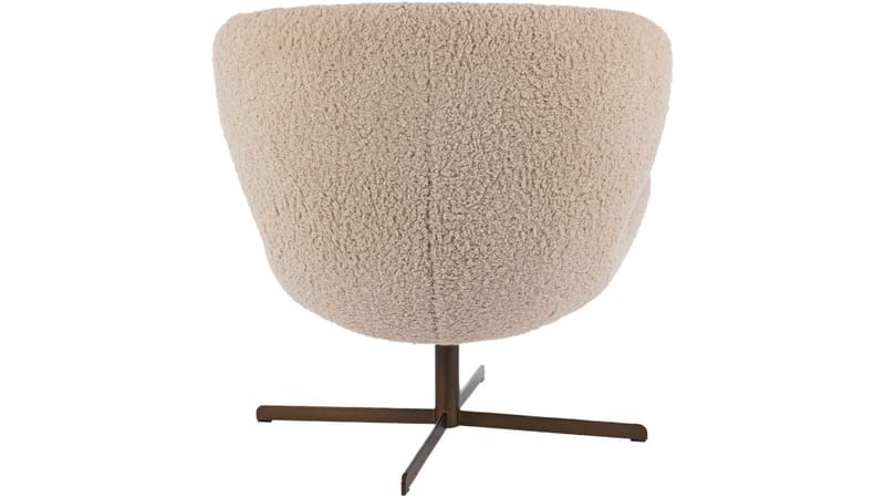 Kevlor Snurrfåtölj - Beige - Möbler - Stolar & fåtöljer - Fåtölj - Fåtölj med fotpall