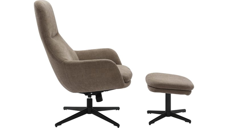 Kiresto Fåtölj med pall snurrfunktion - Grå - Möbler - Stolar & fåtöljer - Fåtölj - Biofåtölj & reclinerfåtölj