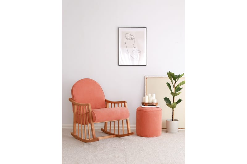 Klea Fåtölj - Korall - Möbler - Stolar & fåtöljer - Gungstol