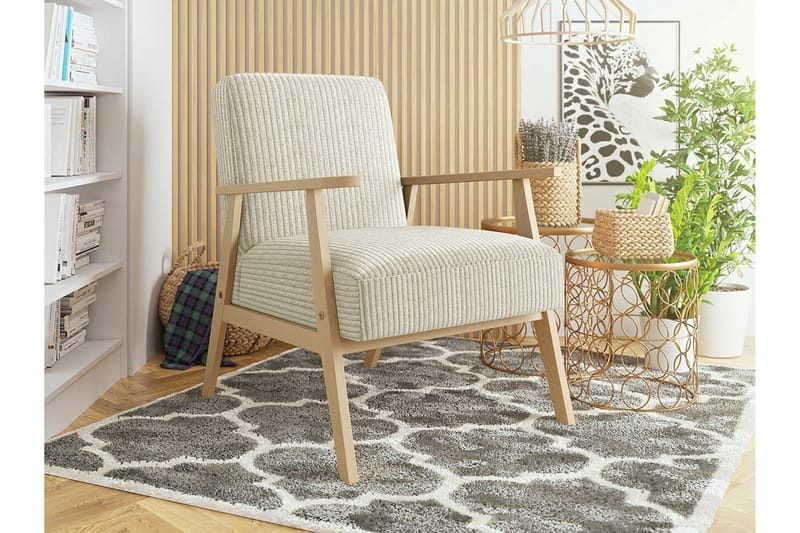 Knocklong Fåtölj Beige/Wood - Möbler - Stolar & fåtöljer - Fåtölj