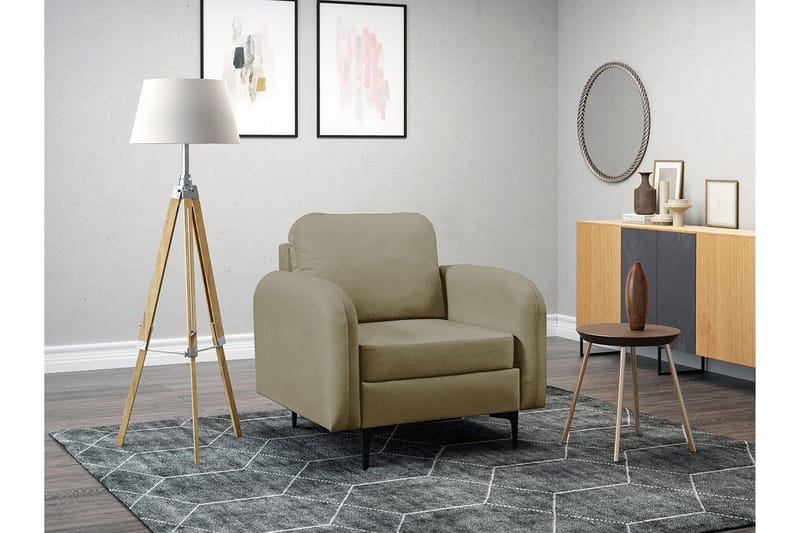 Knocklong Fåtölj Dark Beige/Mocca - Möbler - Stolar & fåtöljer - Fåtölj