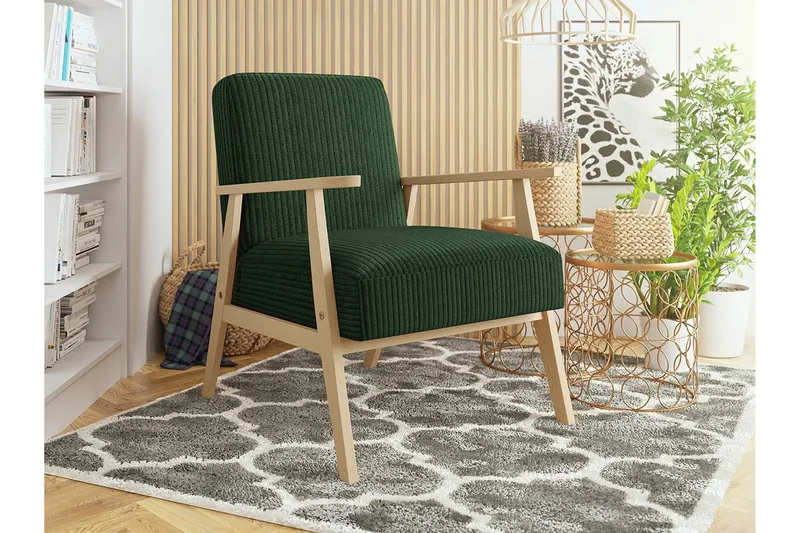 Knocklong Fåtölj Dark green/Brown - Möbler - Stolar & fåtöljer - Fåtölj