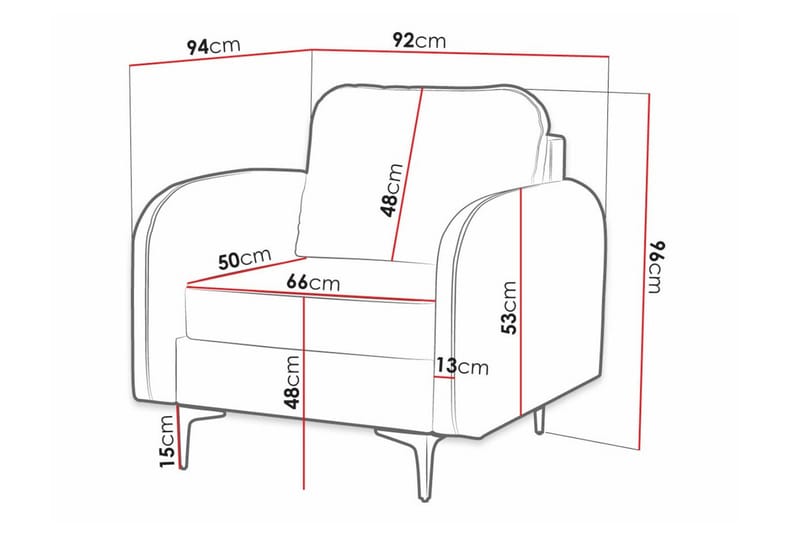 Knocklong Fåtölj Pink - Möbler - Stolar & fåtöljer - Fåtölj