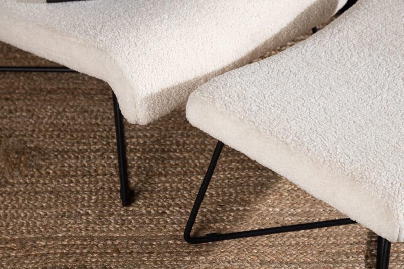 Laconia Fåtölj - Vit - Möbler - Stolar & fåtöljer - Fåtölj - Fåtölj med fotpall