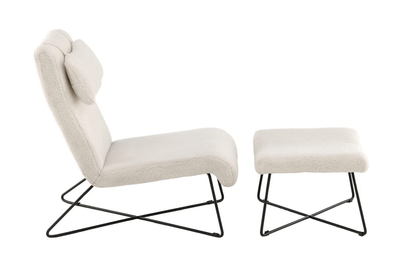 Laconia Fåtölj - Vit - Möbler - Stolar & fåtöljer - Fåtölj - Fåtölj med fotpall