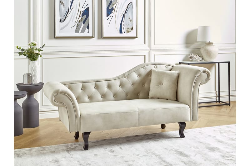 Lattes Schäslong 192 cm Höger - Beige - Möbler - Stolar & fåtöljer - Fåtölj - Schäslongfåtölj & divanfåtölj