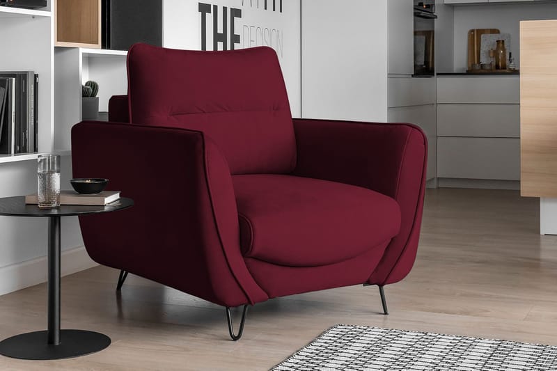 Lence Fåtölj - Röd - Möbler - Stolar & fåtöljer - Fåtölj