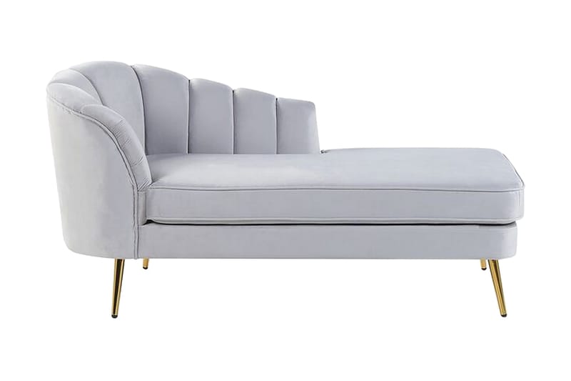 Allier Schäslong Vänster - Sammet/Grå - Möbler - Stolar & fåtöljer - Fåtölj - Liggfåtölj