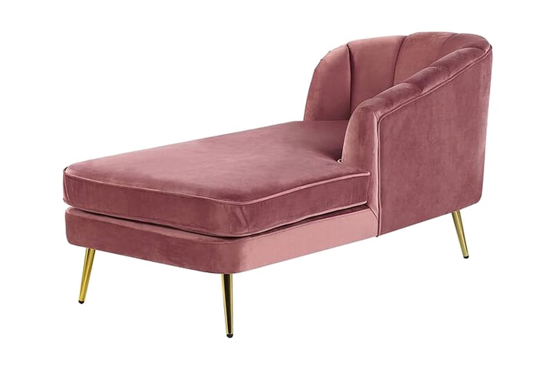Allier Schäslong Vänster - Sammet/Rosa - Möbler - Stolar & fåtöljer - Fåtölj - Liggfåtölj