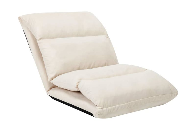 Golvstol vikbar gräddvit mikrofiber - Vit - Möbler - Stolar & fåtöljer - Fåtölj - Liggfåtölj
