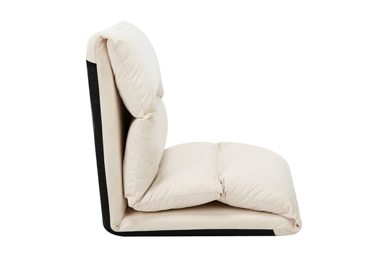 Golvstol vikbar gräddvit mikrofiber - Vit - Möbler - Stolar & fåtöljer - Fåtölj - Liggfåtölj