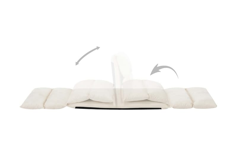 Golvstol vikbar gräddvit mikrofiber - Vit - Möbler - Stolar & fåtöljer - Fåtölj - Liggfåtölj