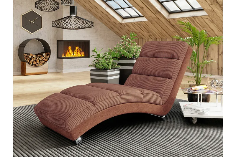 Kintore Liggfåtölj 62 cm 84x NO_BRAND Brown - Möbler - Stolar & fåtöljer - Fåtölj - Liggfåtölj
