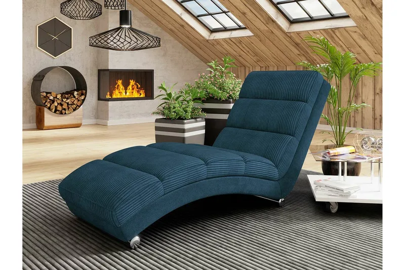 Kintore Liggfåtölj 62 cm 84x NO_BRAND Dark blue - Möbler - Stolar & fåtöljer - Fåtölj - Liggfåtölj