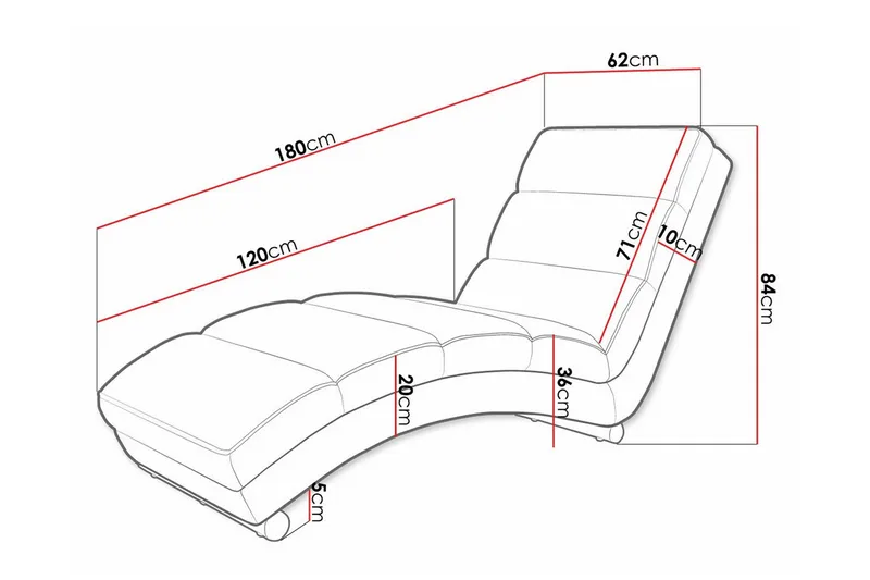 Kintore Liggfåtölj 62 cm Black - Möbler - Stolar & fåtöljer - Fåtölj - Liggfåtölj