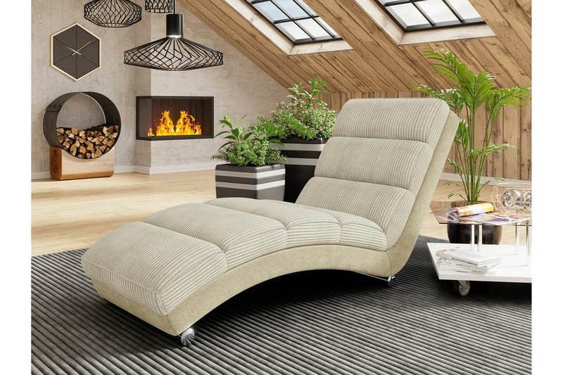 Kintore Liggfåtölj 62 x 84 cm NO_BRAND beige - Möbler - Stolar & fåtöljer - Fåtölj - Liggfåtölj