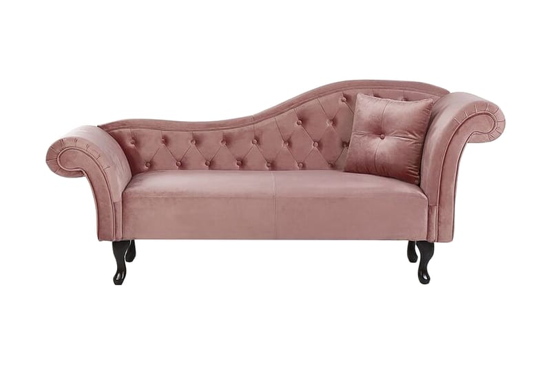 Lattes Höger Rak Dagbädd 188 cm i Tyg - Rosa - Möbler - Soffa - Dagbäddar
