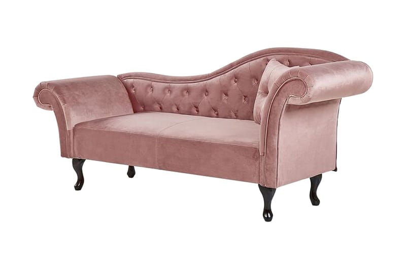 Lattes Schäslong Höger - Sammet/Rosa - Möbler - Soffa - Dagbäddar