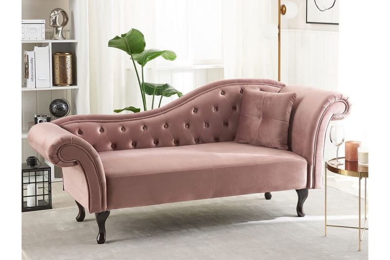 Lattes Schäslong Höger - Sammet/Rosa - Möbler - Soffa - Dagbäddar