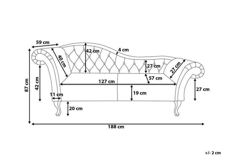 Lattes Schäslong Vänster - Sammet/Rosa - Möbler - Soffa - Dagbäddar