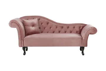 Lattes Schäslong Vänster - Sammet/Rosa - Möbler - Soffa - Dagbäddar