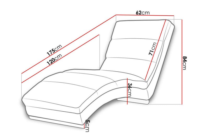 Regalado Liggfåtölj - Grå|Vit - Möbler - Stolar & fåtöljer - Fåtölj - Schäslongfåtölj & divanfåtölj