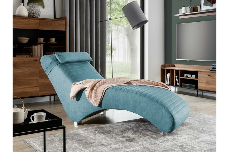 Staffin Liggfåtölj 73 cm NO_BRAND Light Blue/Dark Blue - Möbler - Stolar & fåtöljer - Fåtölj - Liggfåtölj