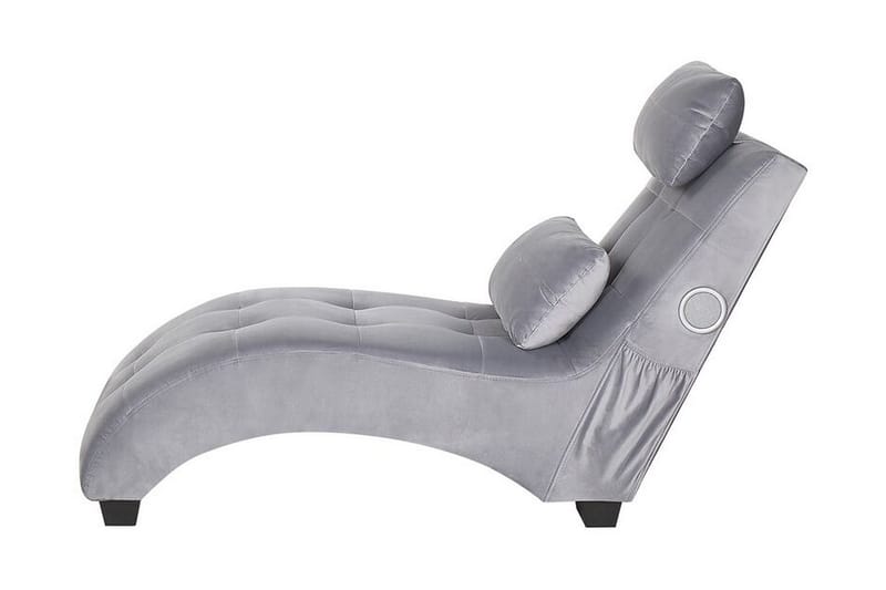 Volans Schäslong med Bluetooth-högtalare - Sammet/Grå - Möbler - Stolar & fåtöljer - Fåtölj - Liggfåtölj
