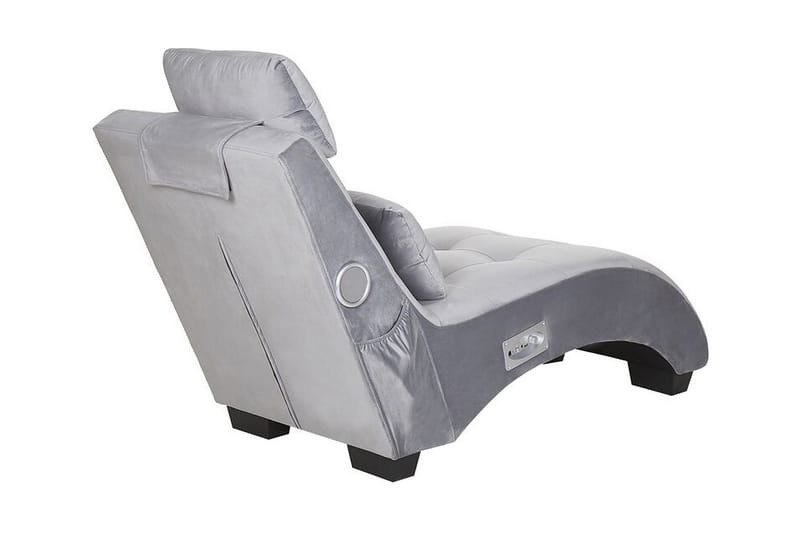 Volans Schäslong med Bluetooth-högtalare - Sammet/Grå - Möbler - Stolar & fåtöljer - Fåtölj - Liggfåtölj