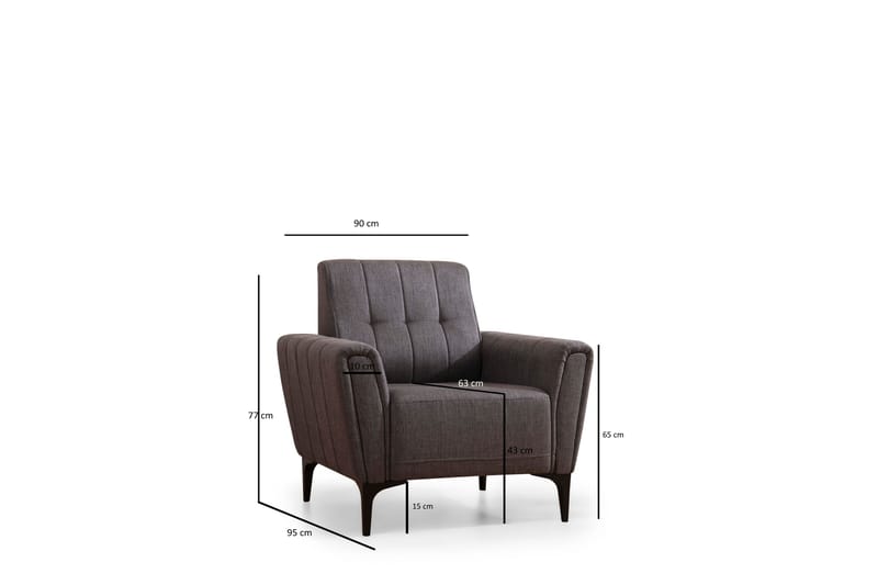 Lilesville Fåtölj - Mörkgrå - Möbler - Stolar & fåtöljer - Fåtölj