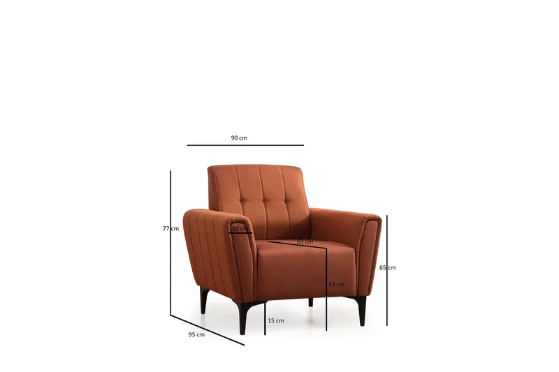 Lilesville Fåtölj - Röd - Möbler - Stolar & fåtöljer - Fåtölj