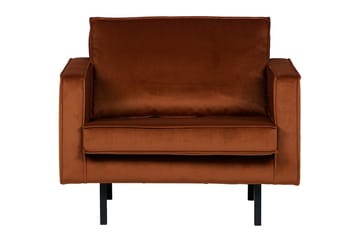 Lissbon Modern Fåtölj i Sammet - Rostbrun - Möbler - Stolar & fåtöljer - Fåtölj