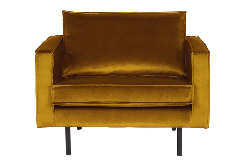 Lissbon Sammetsfåtölj, Ockra