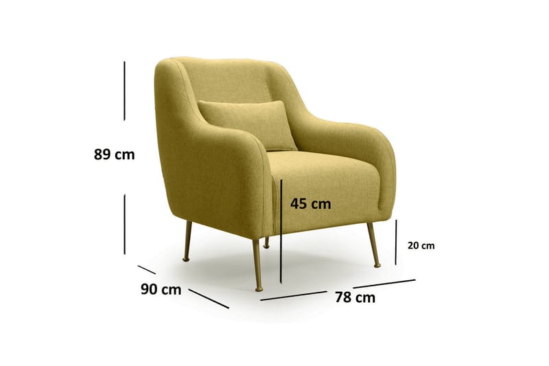 Longbush Fåtölj - Gul - Möbler - Stolar & fåtöljer - Fåtölj