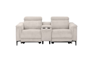 Lund 2-sits Reclinersoffa med Förvaring i Tyg - Vit - Möbler - Soffa - Biosoffa & reclinersoffa - 2 sits biosoffa & reclinersoffa