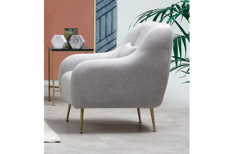 Makiylah Fåtölj med Armstöd - Grå - Möbler - Stolar & fåtöljer - Fåtölj