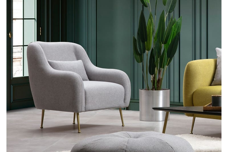 Makiylah Fåtölj med Armstöd - Grå - Möbler - Stolar & fåtöljer - Fåtölj