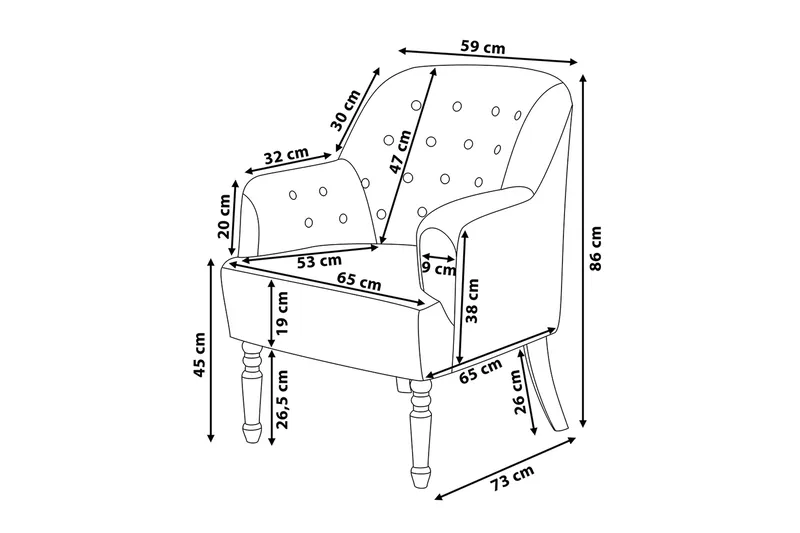 Mandal Fåtölj - Rosa - Möbler - Stolar & fåtöljer - Fåtölj