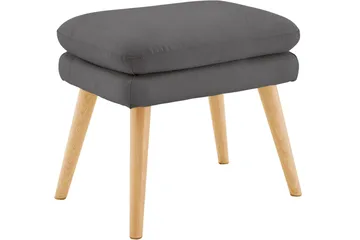Marilee Loungefåtölj med Fotpall - Tyg/Antracit - Möbler - Stolar & fåtöljer - Pall & puff - Fotpall