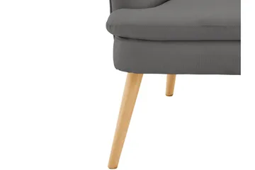 Marilee Loungefåtölj med Fotpall - Tyg/Antracit - Möbler - Stolar & fåtöljer - Pall & puff - Fotpall