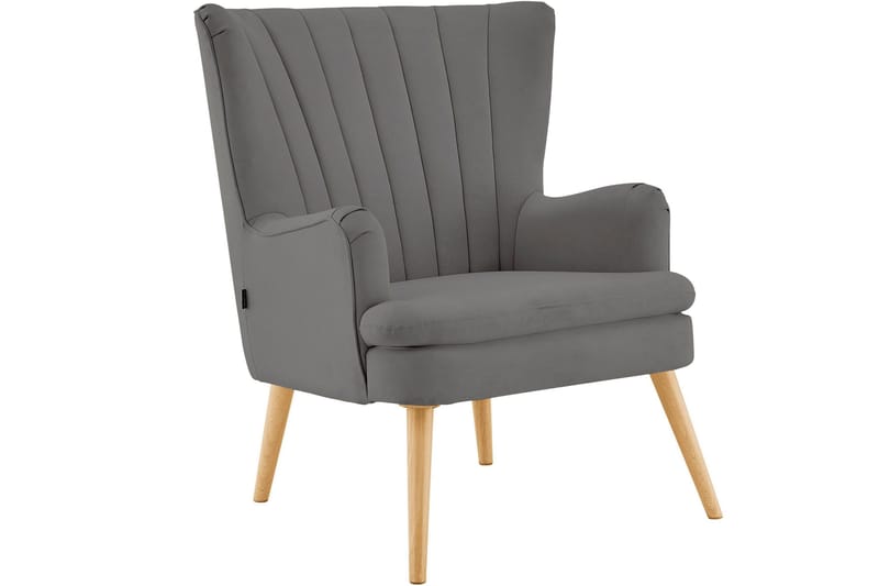 Marilee Loungefåtölj med Fotpall - Tyg/Antracit - Möbler - Stolar & fåtöljer - Fåtölj