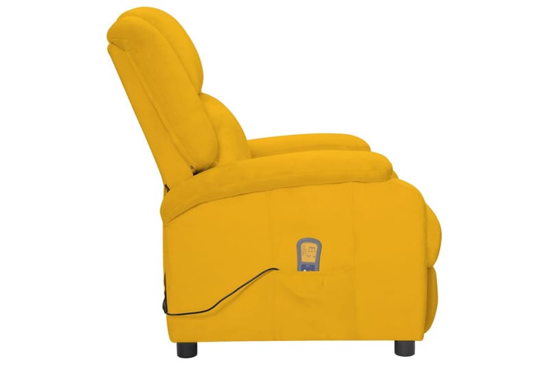 Massagefåtölj gul sammet - Gul - Möbler - Stolar & fåtöljer - Fåtölj - Massagestol & massagefåtölj