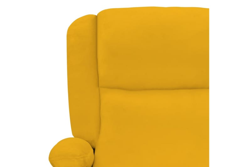 Massagefåtölj gul sammet - Gul - Möbler - Stolar & fåtöljer - Fåtölj - Massagestol & massagefåtölj