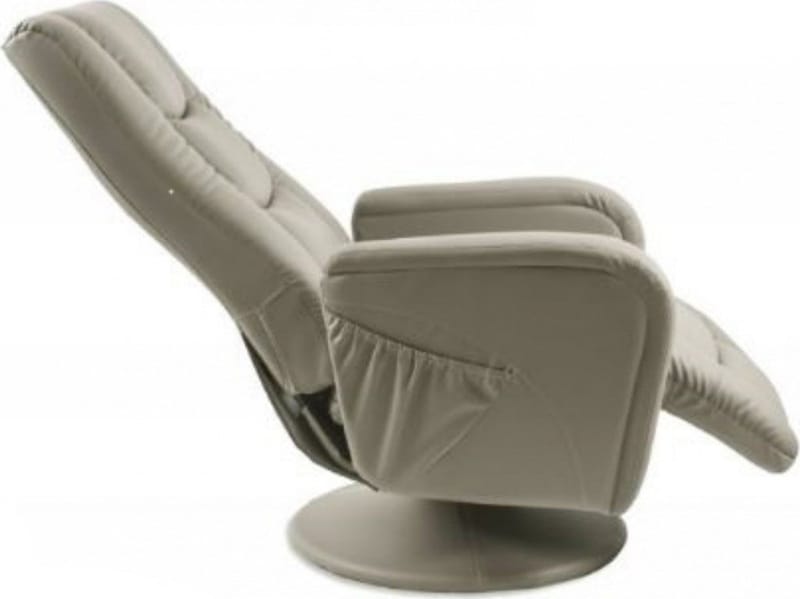 Massagefåtölj i beige PVC med fjärrkontroll - Cappuccino - Möbler - Stolar & fåtöljer - Fåtölj - Massagestol & massagefåtölj