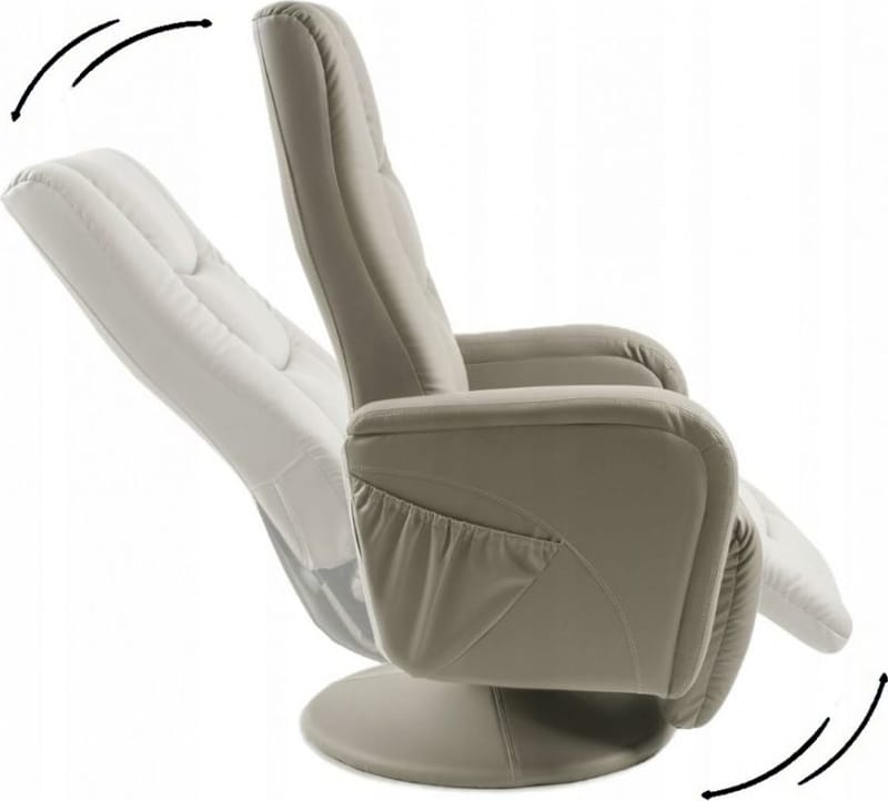 Massagefåtölj i beige PVC med fjärrkontroll - Cappuccino - Möbler - Stolar & fåtöljer - Fåtölj - Massagestol & massagefåtölj